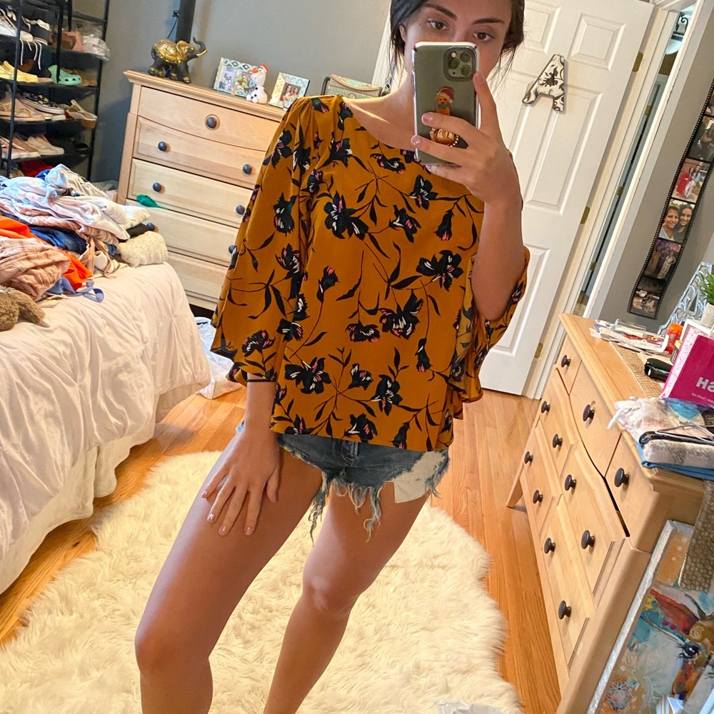 Anthropologie floral blouse